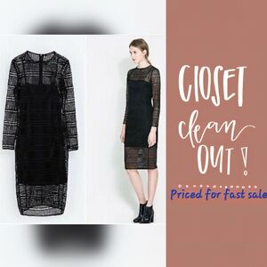 Zara Lattice Midi Dress